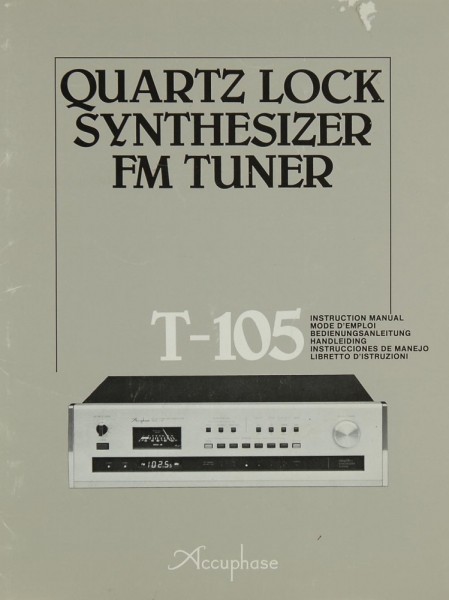 Accuphase T-105 Manual