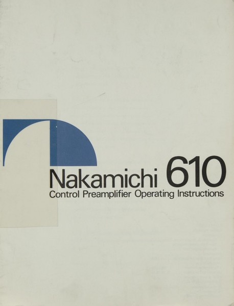 Nakamichi 610 Manual