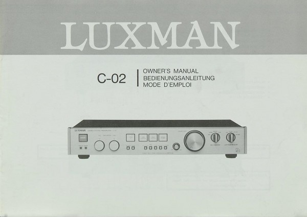 Luxman C-02 Bedienungsanleitung