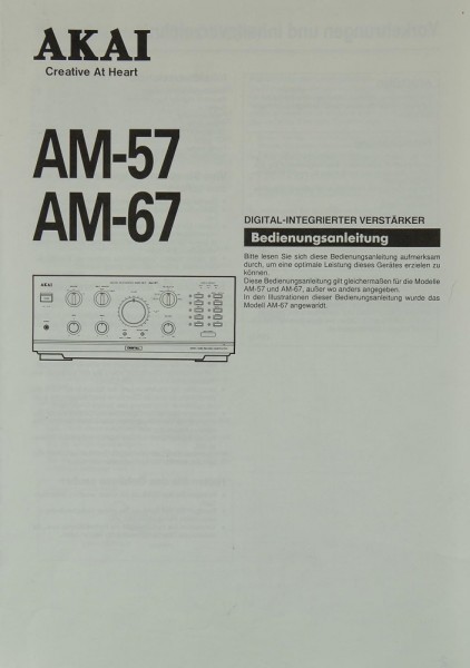 Akai AM-57 / AM-67 Manual