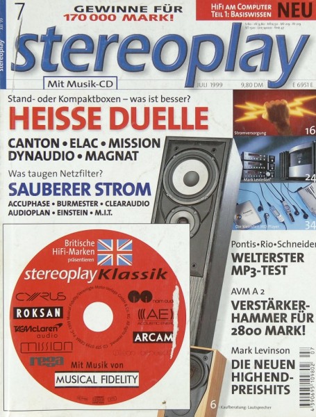 Stereoplay 7/1999 Zeitschrift