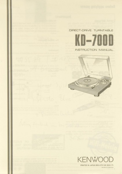 Kenwood KD-700 D Bedienungsanleitung