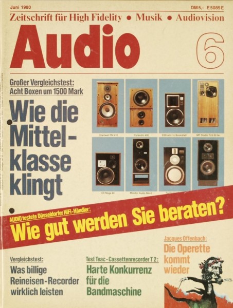 Audio 6/1980 Zeitschrift
