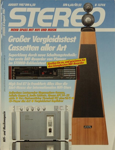 Stereo 8/1987 Zeitschrift