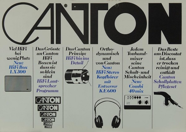 Canton Produktübersicht Prospekt / Katalog