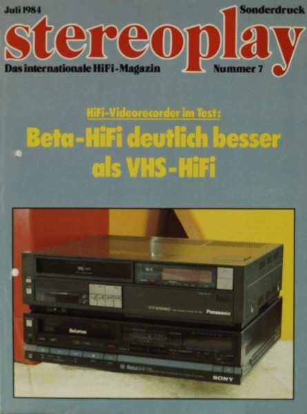 Panasonic / Sony Beta-HiFi deutlich besser als VHS-HiFi Testnachdruck