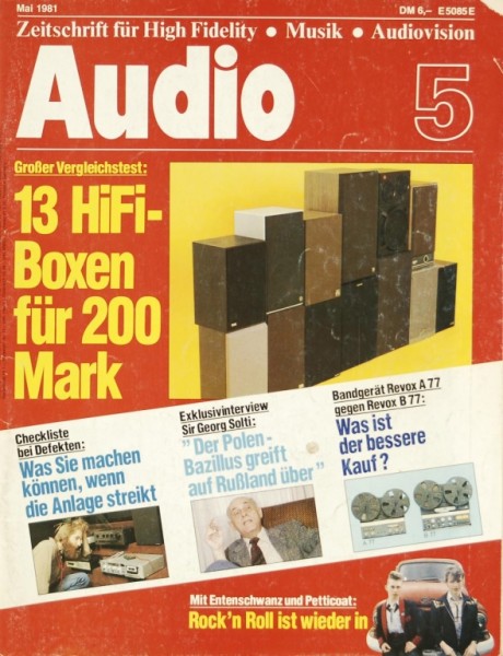 Audio 5/1981 Zeitschrift