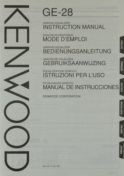 Kenwood GE-28 Manual