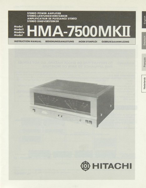 Hitachi HMA-7500 MK II Bedienungsanleitung