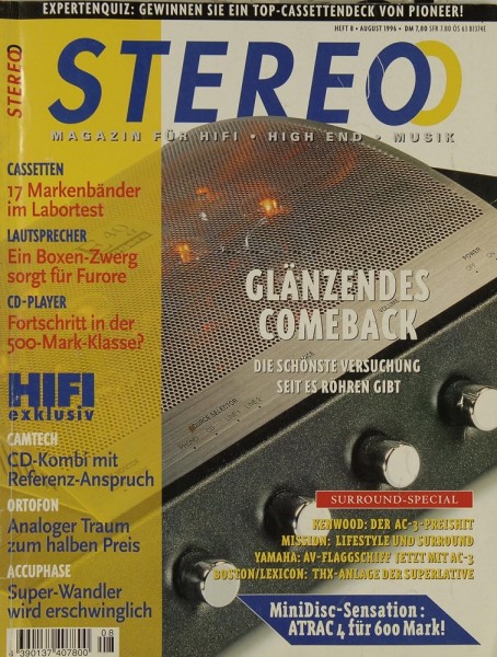 Stereo 8/1996 Zeitschrift