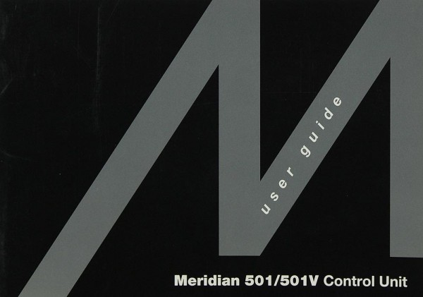 Meridian 501 / 501 V Operating Instructions