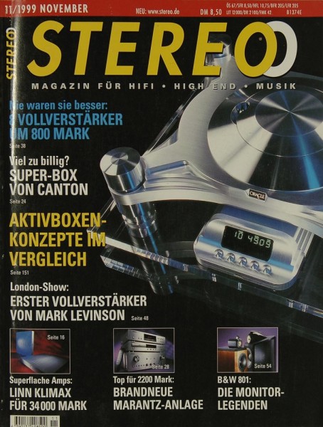 Stereo 11/1999 Zeitschrift