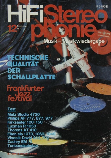 Hifi Stereophonie 12/1978 Zeitschrift