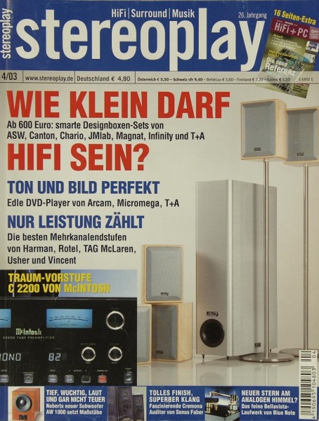 Stereoplay 4/2003 Zeitschrift