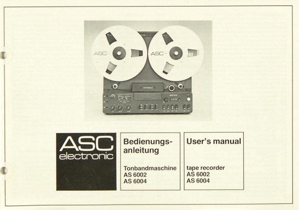 ASC AS 6002 / AS 6004 Operating Instructions