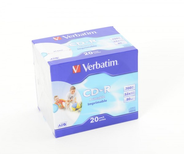 Verbatim CD-R 80 min / 700 MB Slimcase 20 pack NEW!