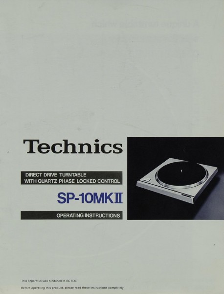 Technics SP-10 MK II Manual