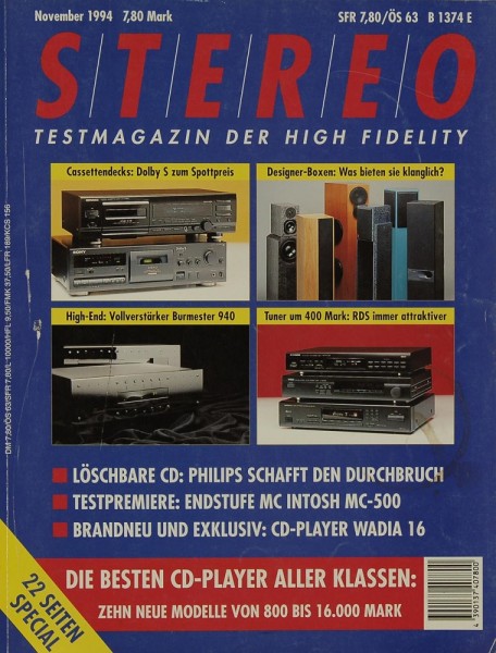 Stereo 11/1994 Zeitschrift
