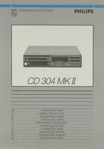 Philips CD 304 MK II Owner&#039;s Manual