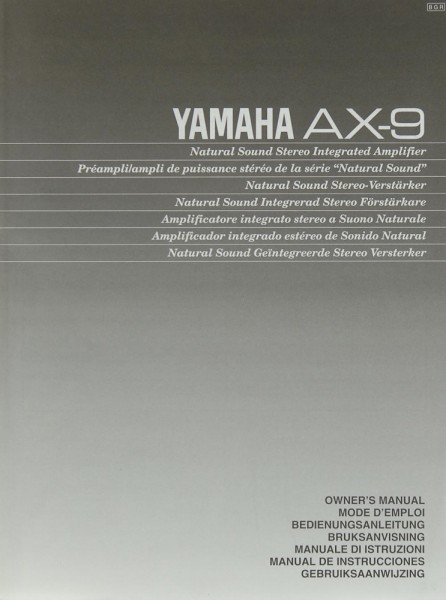Yamaha AX-9 Manual