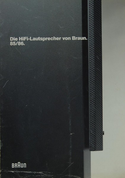 Braun Die HiFi-Lautsprecher von Braun. 85/86 Prospekt / Katalog