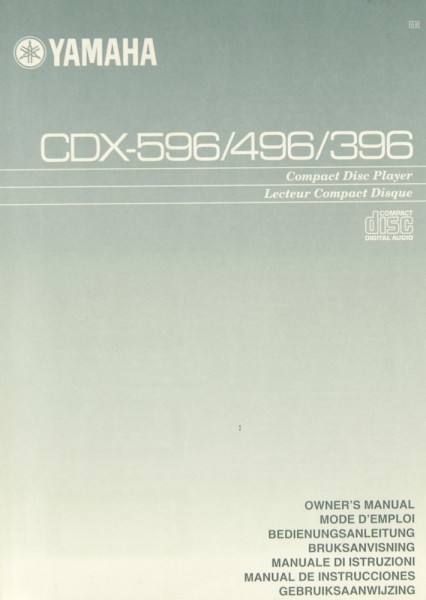 Yamaha CDX-596 / CDX-496 / CDX-396 Bedienungsanleitung