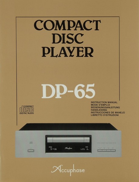 Accuphase DP-65 Operating Instructions