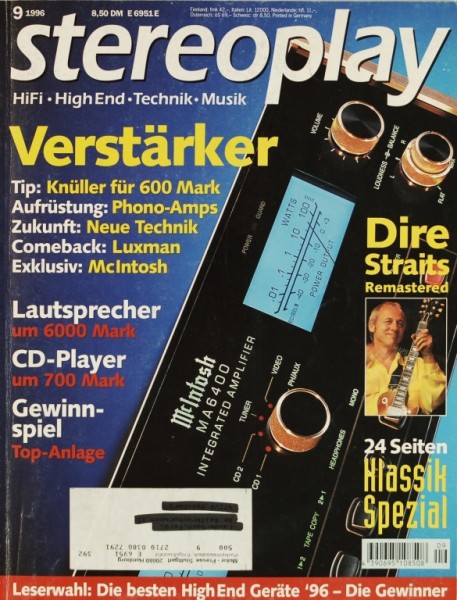Stereoplay 9/1996 Zeitschrift
