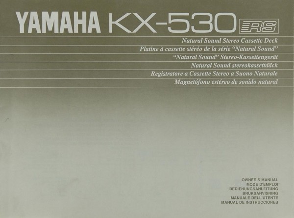 Yamaha KX-530 Bedienungsanleitung
