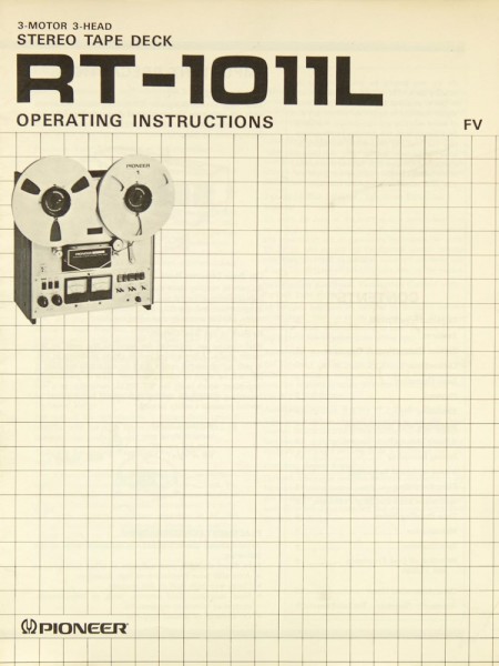 Pioneer RT-1011 L Owner&#039;s Manual