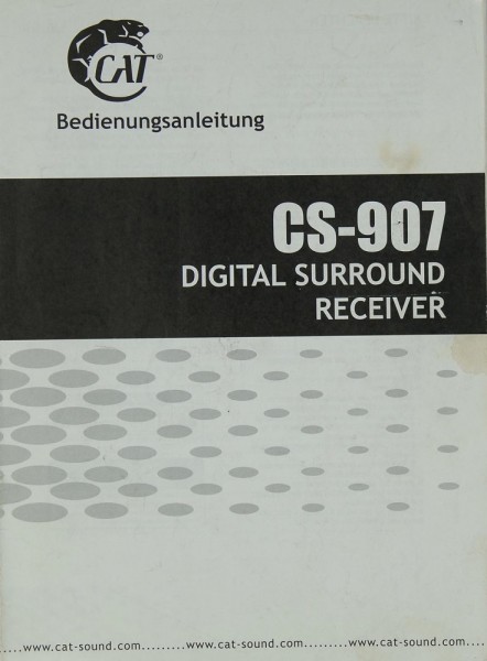 Cat CS-907 Manual