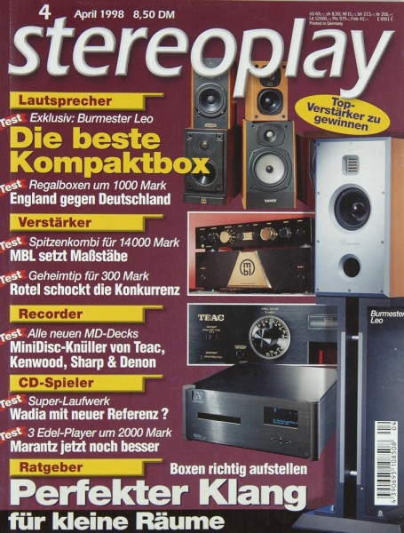 Stereoplay 4/1998 Zeitschrift