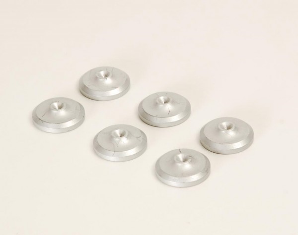 Coaster spike plate silver set of 6