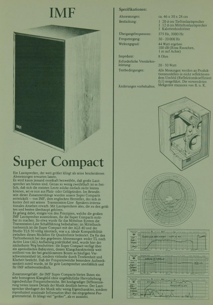 IMF Super Compact Brochure / Catalogue