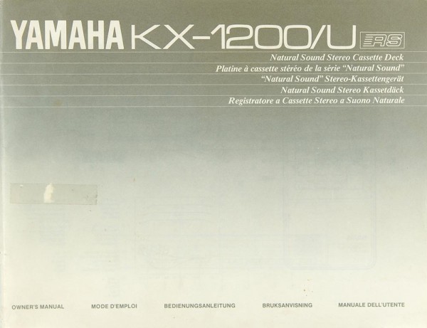 Yamaha KX-1200 / U Bedienungsanleitung