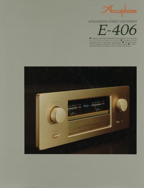 Accuphase E-406 brochure / catalogue