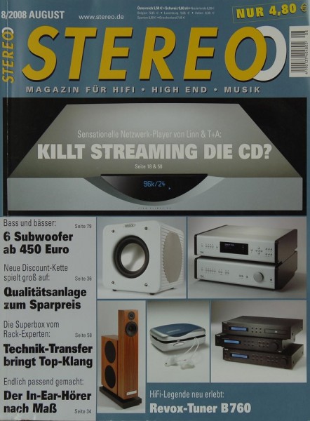 Stereo 8/2008 Zeitschrift