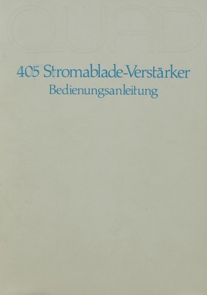 Quad 405 Manual