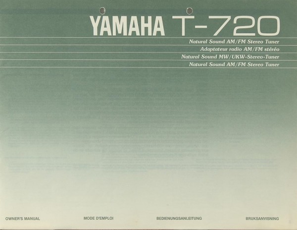 Yamaha T-720 Manual