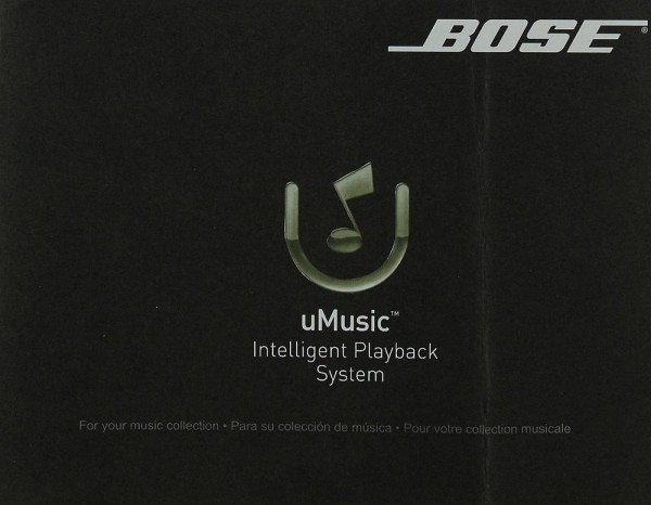 Bose uMusic - Intelligent Playback System Manual