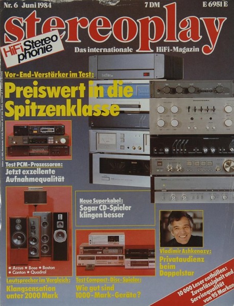 Stereoplay 6/1984 Zeitschrift