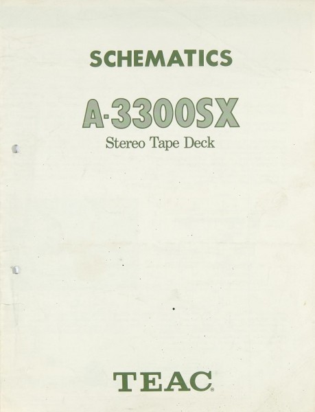 Teac A-3300 SX Schaltplan / Serviceunterlagen