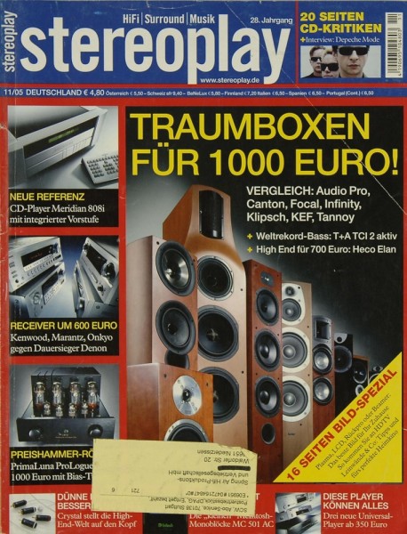 Stereoplay 11/2005 Zeitschrift