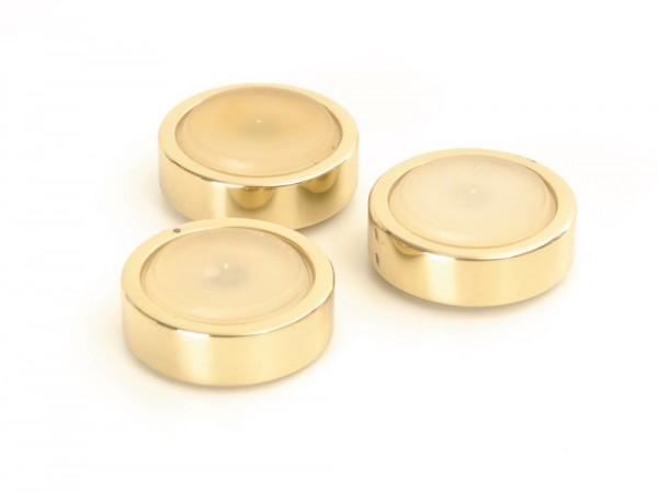 Set of 3 gold-plated device feet