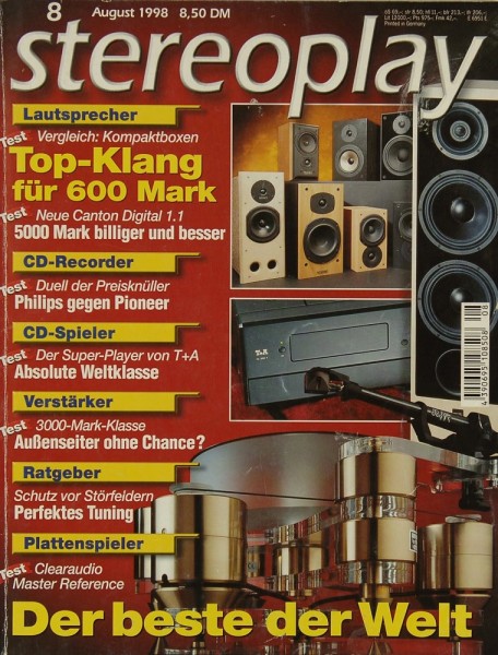 Stereoplay 8/1998 Zeitschrift