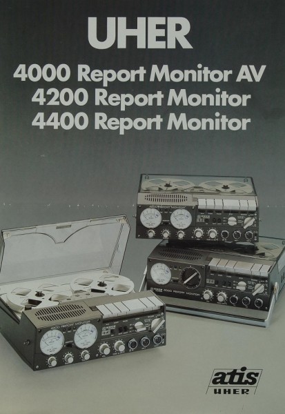 Uher 4000 Report Monitor AV / 4200 R. M. / 4400 R. M. Prospekt / Katalog