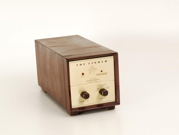 The Fisher MPX-100 Multiplex Decoder with wooden cabinet
