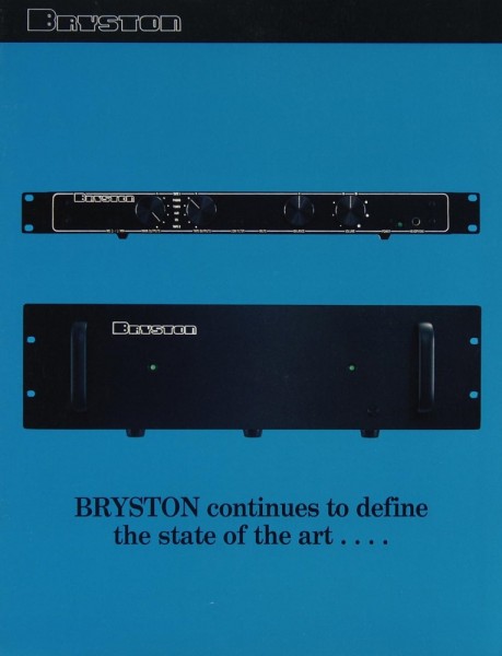 Bryston Amplifiers &amp; Accessories Brochure / Catalog