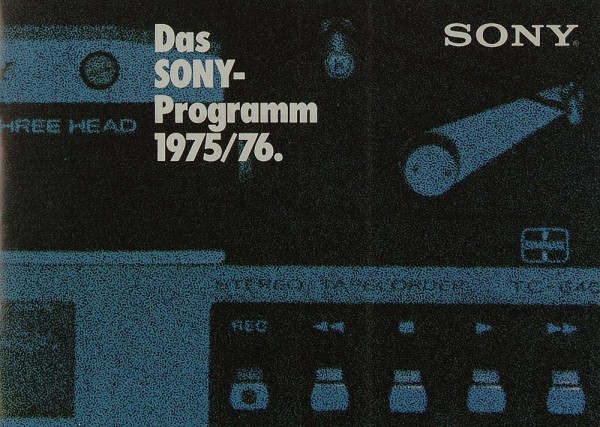 Sony Programm 1975/76 Prospekt / Katalog