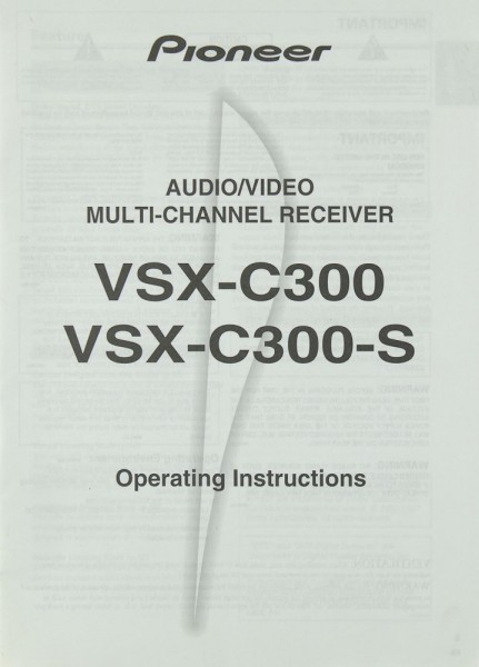 Sony VSX-C 300 / VSX-C 300-S Bedienungsanleitung